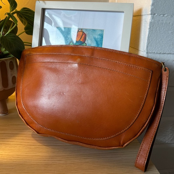 Anne Klein Vintage Leather Crescent Clutch - Picture 4 of 6